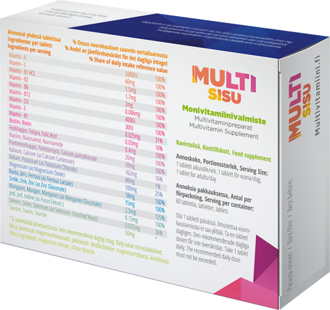 MultiSisu monivitamiini - 60 tablettia